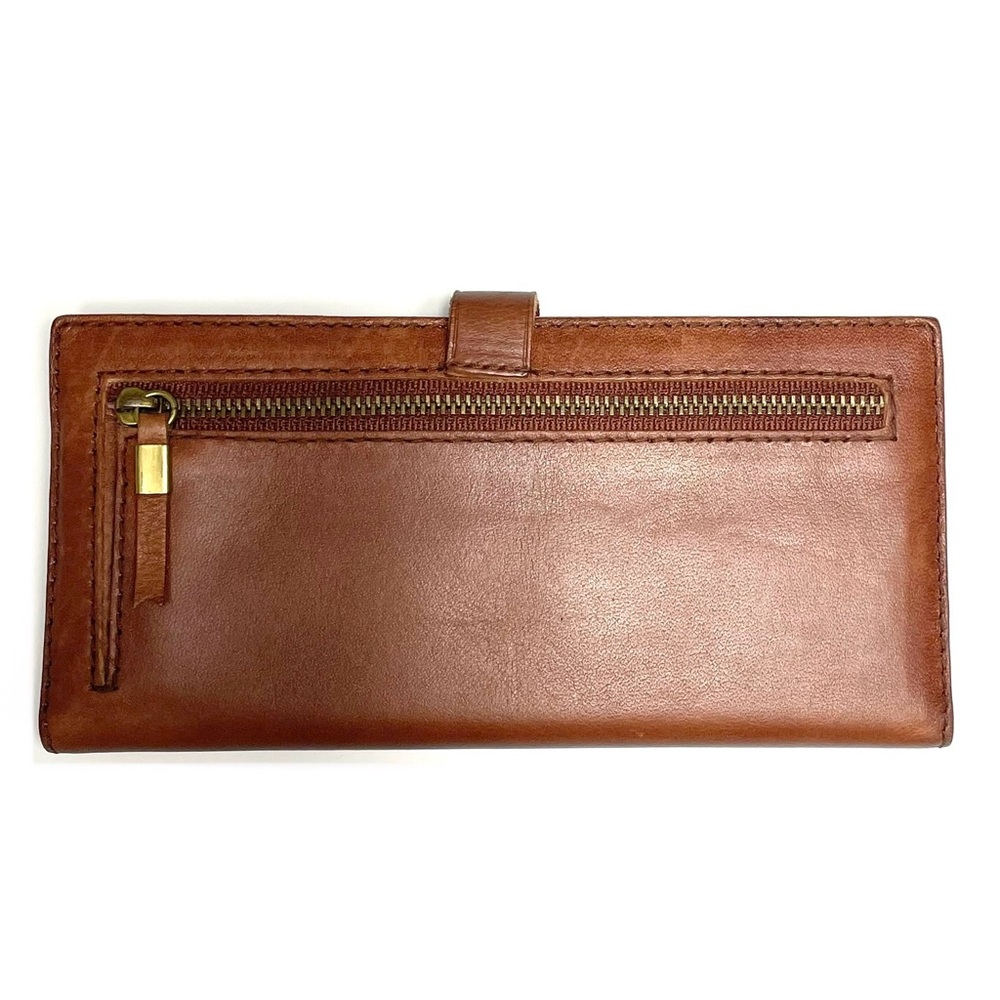Madewell The Leather Post Wallet in English Saddle - Picture 2 of 7
